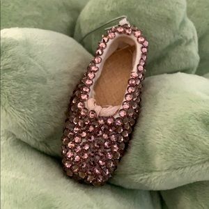 Tiny Pointe Ballet Shoe. Swarovski Pavé Peach BNIB